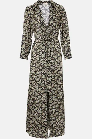 RIXO London Midikleid Franchi aus Baumwolle