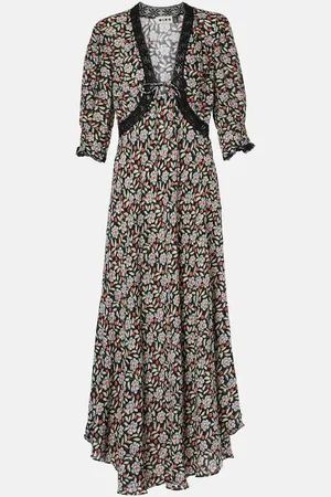 RIXO London Bedrucktes Midikleid Jemma aus Crêpe