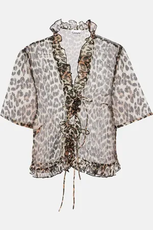 Ganni Bedruckte Bluse aus Chiffon