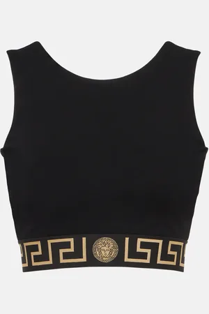 VERSACE Cropped-Top Greca Border