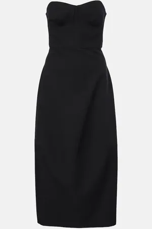 Fforme Midikleid Jett aus Baumwolle und Wolle