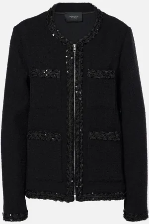 Giambattista Valli Jacke aus einem Wollgemisch mit Pailletten
