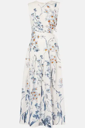 Agua by Agua Bendita Midikleid Otono Petalo aus Baumwollpopeline