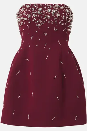Simkhai Minikleid Arta aus Crêpe mit Kristallen