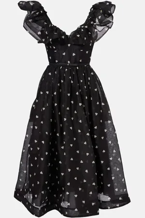 ZIMMERMANN Midikleid Crush aus Leinen und Seide