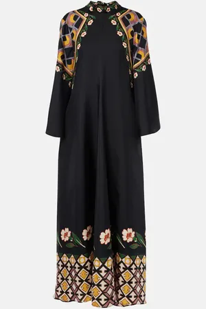 La DoubleJ Bedrucktes Maxikleid Magnifico aus Seiden-Twill