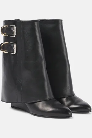 Givenchy Stiefel Shark Lock Buckles aus Leder