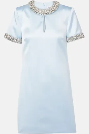 Self-Portrait Verziertes Minikleid aus Satin