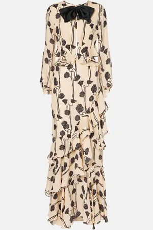 JOHANNA ORTIZ Robe aus Seiden-Georgette
