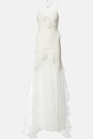 DAVID KOMA Bridal Robe aus Taft und Tüll mit Spitze