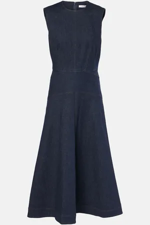 VERONICA BEARD Midikleid Karrigan aus Denim
