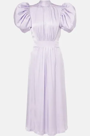 ROTATE Midikleid aus Satin