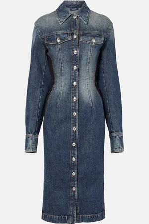 Sportmax Midikleid Fiorito aus Denim