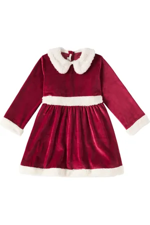 Konges Sløjd Konges Sløjd Kleid aus Samt mit Faux Fur