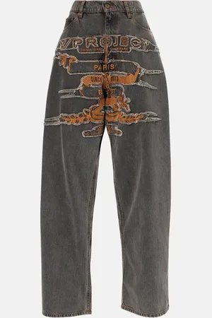Y / PROJECT High-Rise Wide-Leg Jeans Evergreen