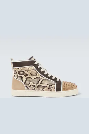 Christian Louboutin High-Top Sneakers Lou Spikes aus Leder