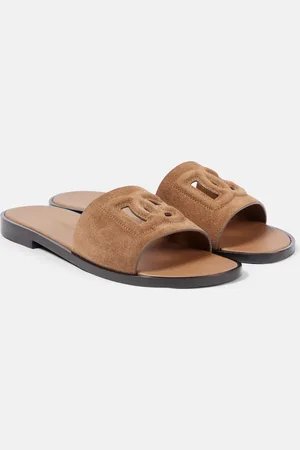 Dolce & Gabbana Pantoletten DG aus Veloursleder