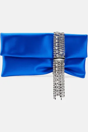 Jimmy Choo Clutch Zandra aus Satin mit Kristallen