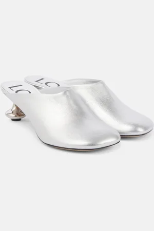 Loewe Mules Toy 45 aus Metallic-Leder