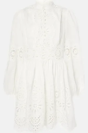 ZIMMERMANN Minikleid Acacia Broderie aus Leinen