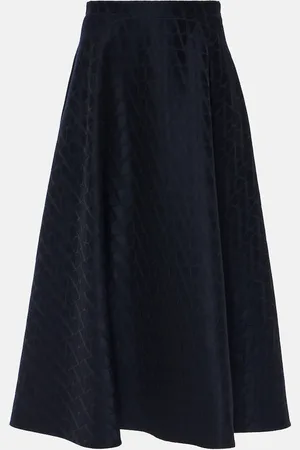 VALENTINO Midirock Toile Iconographe aus Crepe Couture