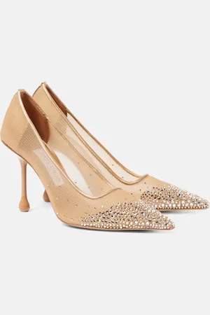 Jimmy Choo Pumps Ixia 95 aus Mesh mit Kristallen