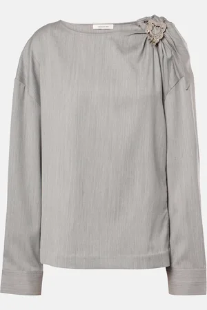 JACQUES WEI Verziertes Top aus Wolle