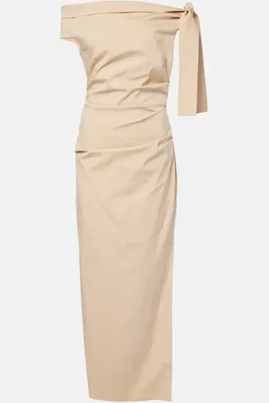 SIR Off-Shoulder-Robe Dahlia aus einem Baumwollgemisch