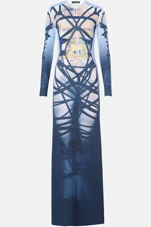Y / PROJECT Bedrucktes Maxikleid