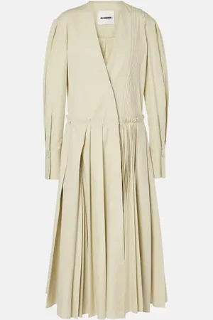Jil Sander Midikleid aus Baumwollpopeline