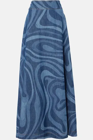 Puccini High-Rise-Maxirock Marmo aus Denim