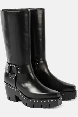Jimmy Choo Verzierte Bikerstiefel Quinn 75 aus Leder
