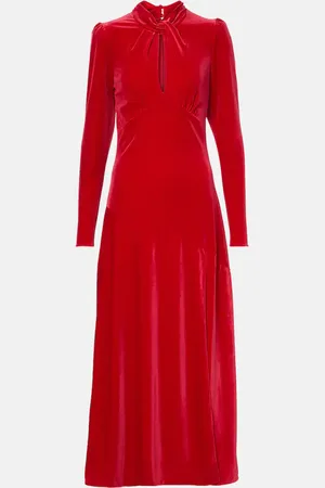 Ganni Midikleid aus Samt