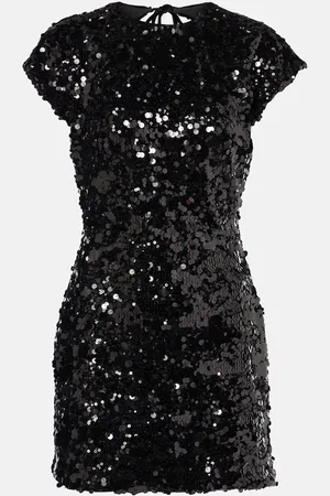 Ganni Minikleid aus Samt mit Pailletten