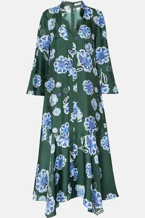 Dorothee Schumacher Midikleid Big Garden aus Seiden-Twill