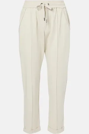 Brunello Cucinelli Cropped-Jogginghose aus Baumwoll-Jersey