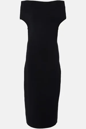 Totême Off-Shoulder-Midikleid aus Strick