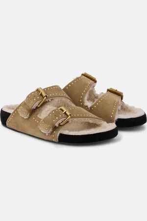 Isabel Marant Sandalen Lennyo aus Veloursleder