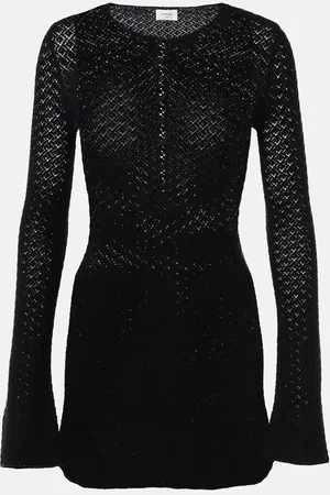 Saint Laurent Minikleid aus Häkelstrick