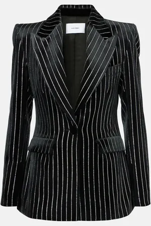 ALEX PERRY Blazer aus Samt mit Kristallen