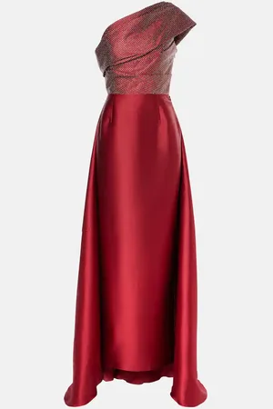 Solace Robe Alba aus Satin mit Kristallen