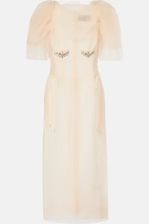 Simone Rocha Verziertes Midikleid aus Mesh