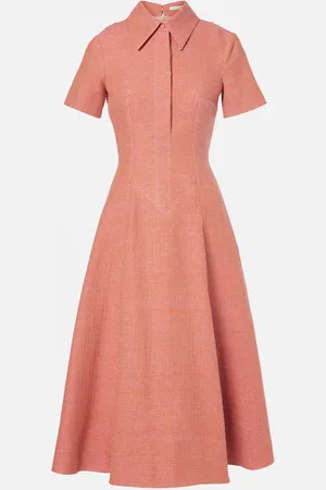 EMILIA WICKSTEAD Midikleid Jody aus Baumwolle und Leinen