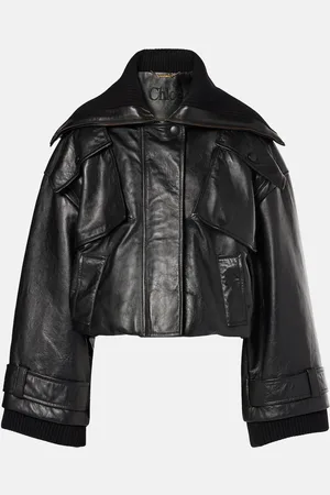 Chloé Chloé Cropped-Bomberjacke aus Leder