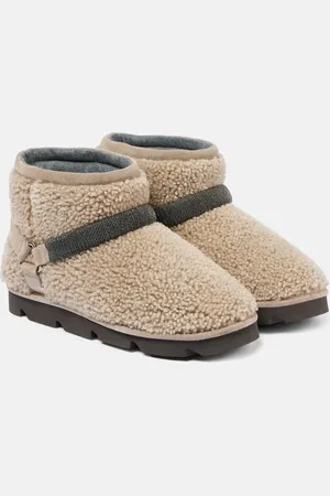 Brunello Cucinelli Verzierte Schneestiefel aus Shearling