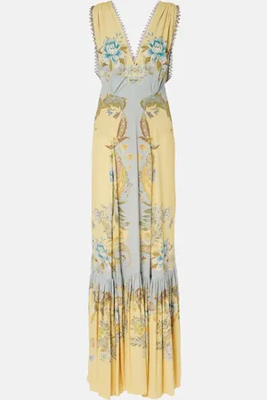 Etro Bedrucktes Maxikleid aus Crêpe de Chine