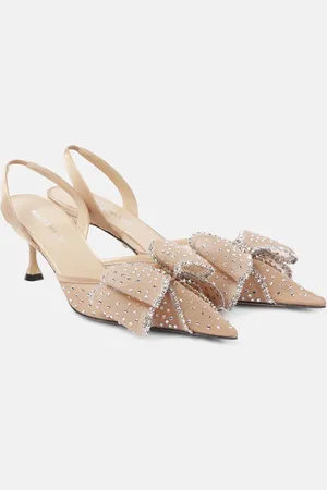 Mach & Mach Slingback-Pumps Cadeau 65 mit Kristallen