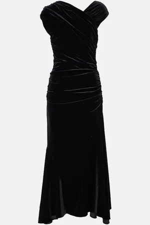 Ganni Midikleid aus Samt