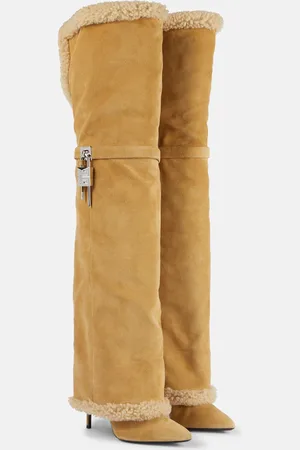 Givenchy Overknee-Stiefel Shark Lock Stiletto aus Veloursleder