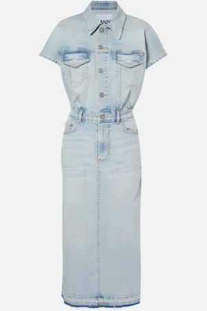 Ganni Midikleid aus Denim